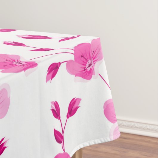 Elegant roze Daisy Floral Tablecloth Tafelkleed (Voorbeeld)