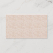 Elegant Roze Damask en Pearls Visitekaartje (Achterkant)