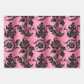 Elegant roze Damask Glitter Gift Inpakpapier Vel (Voorkant)