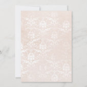 Elegant Roze Damask Gold Vrijgezellenfeest Kaart (Achterkant)