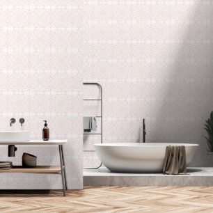 Elegant roze Damask Patroon Behang