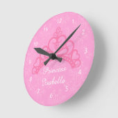 Elegant roze Damask, prinses Tiara, voor meisjes Ronde Klok (Hoek)