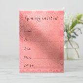 Elegant roze Damask vult Multipurpose Custom in Kaart (Staand voorkant)
