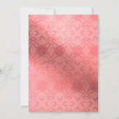 Elegant roze Damask vult Multipurpose Custom in Kaart (Achterkant)