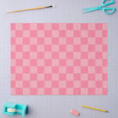 Elegant roze dambord tissuepapier (Craft)