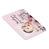 Elegant Roze DANK JE VOOR JE KOMT! Christening Magneet (Rechterzijde)