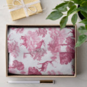 Elegant Roze Deer Fox Toile Woodland Tissuepapier (Geschenk)