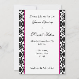 Elegant roze demask Corporate party Invitation Kaart