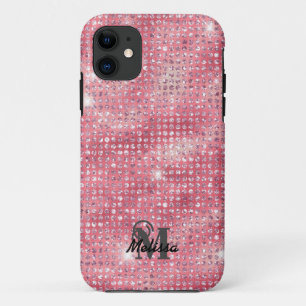 Elegant roze diamant bezaaid patroon Case-Mate iPhone case