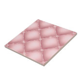 Elegant  Roze Diamant Tuft Pattern Tegeltje (Zijkant)
