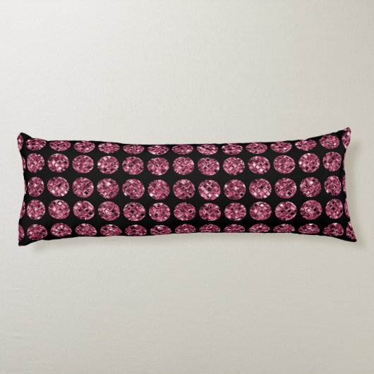 Elegant roze diamantglam lichaamskussen (Achterkant)