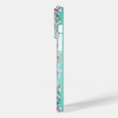 Elegant Roze Diamonte Vlinder iPhone 14 Pro Hoesje (Achterkant / Links)