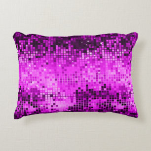 Elegant Roze Disco Ball Glitter & Sparkles Decoratief Kussen