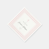 Elegant roze doop papier servet (Hoek)