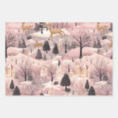 Elegant Roze Dorp Inpakpapier Vel (Voorkant)