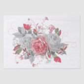 Elegant roze dragonfly en Rozen ontkoppelingstok Tissuepapier (Voorkant)