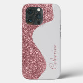 Elegant Roze Drip Glitter Aangepaste Personaliseer Case-Mate iPhone Case (Achterkant)