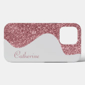 Elegant Roze Drip Glitter Aangepaste Personaliseer Case-Mate iPhone Case (Achterkant (horizontaal))