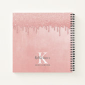 Elegant Roze druppelaar Artist Sketchbook Notitieboek (Achterkant)