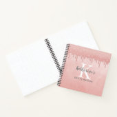 Elegant Roze druppelaar Artist Sketchbook Notitieboek (Binnen)