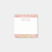 Elegant roze een notitie van gepersonaliseerde pla post-it® notes (Voorkant)