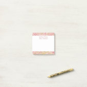 Elegant roze een notitie van gepersonaliseerde pla post-it® notes (Op bureau)