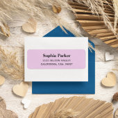 Elegant Roze Eenvoudig Script Bruiloftsretouradres Etiket