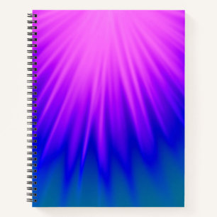 Elegant roze en blauw Abstract Notitieboek