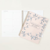 Elegant roze en blauw Frans toile Planner (Display)