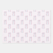 Elegant roze en blauw lint strik inpakpapier (Voorkant 2)