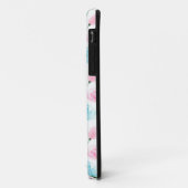 Elegant roze en blauwe bloempatroon Case-Mate iPhone case (Achterkant/links)