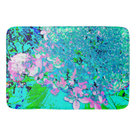 Elegant roze en blauwe grens Hydrangea Badmat
