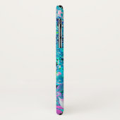 Elegant roze en blauwe grens Hydrangea Case-Mate iPhone Case (Achterkant/links)