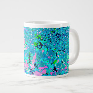Elegant roze en blauwe grens Hydrangea Grote Koffiekop