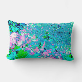 Elegant roze en blauwe grens Hydrangea Kussen