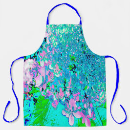 Elegant roze en blauwe grens Hydrangea Schort