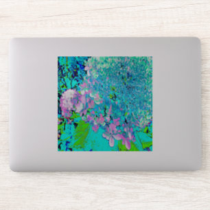 Elegant roze en blauwe grens Hydrangea Sticker