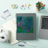 Elegant roze en blauwe grens Hydrangea Sticker (iPad Cover)