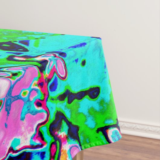 Elegant roze en blauwe grens Hydrangea Tafelkleed (Voorbeeld)