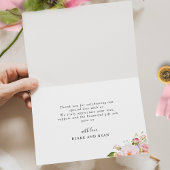 Elegant Roze en Blush Bloemen Bruiloft Bedankkaart