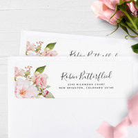 Elegant Roze en Blush Bloemen Retouradres