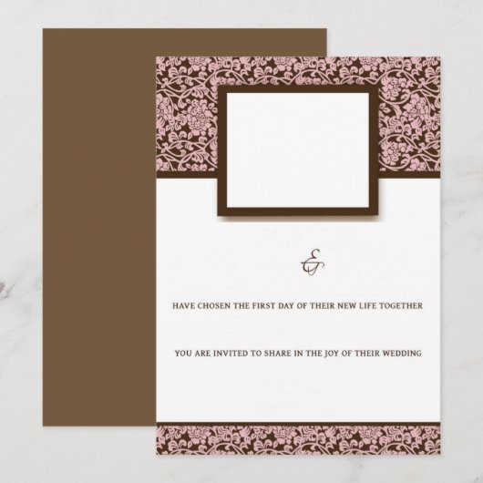 Elegant roze en bruin (Voorkant / Achterkant)