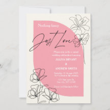 Elegant roze en crème script Trouwen