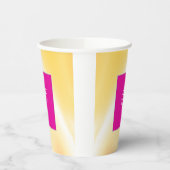 Elegant Roze en Geel Papierbekertje Papieren Bekers (Links)