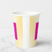 Elegant Roze en Geel Papierbekertje Papieren Bekers (Rechts)