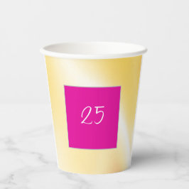 Elegant Roze en Geel Papierbekertje Papieren Bekers