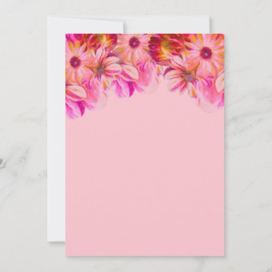 Elegant Roze en Geel Vrijgezellenfeest van Florenc Kaart (Achterkant)