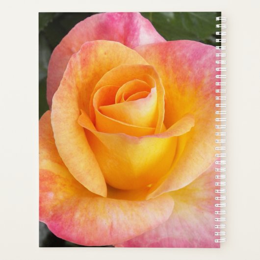 Elegant Roze en Gele Rose Floral Planner (Achterkant)