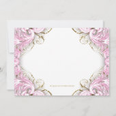 Elegant roze en Gold Cross First Community Kaart (Achterkant)