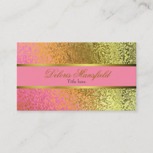 Elegant Roze en Gold Foil look Visitekaartje